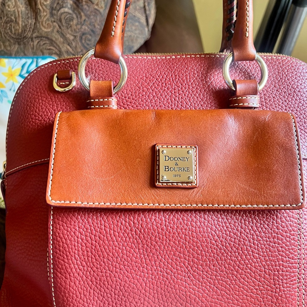 Dooney & Bourke Aubrey Satchel in Terracotta. - Picture 5 of 7